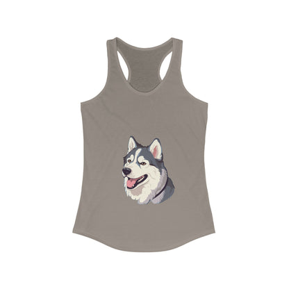 Malamute Head Women's Racerback Tank