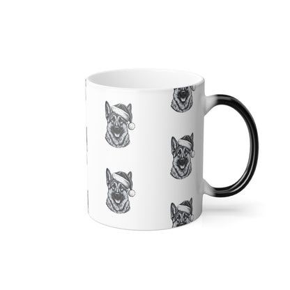 Santa Paws German Shepherd Color Changing Mug