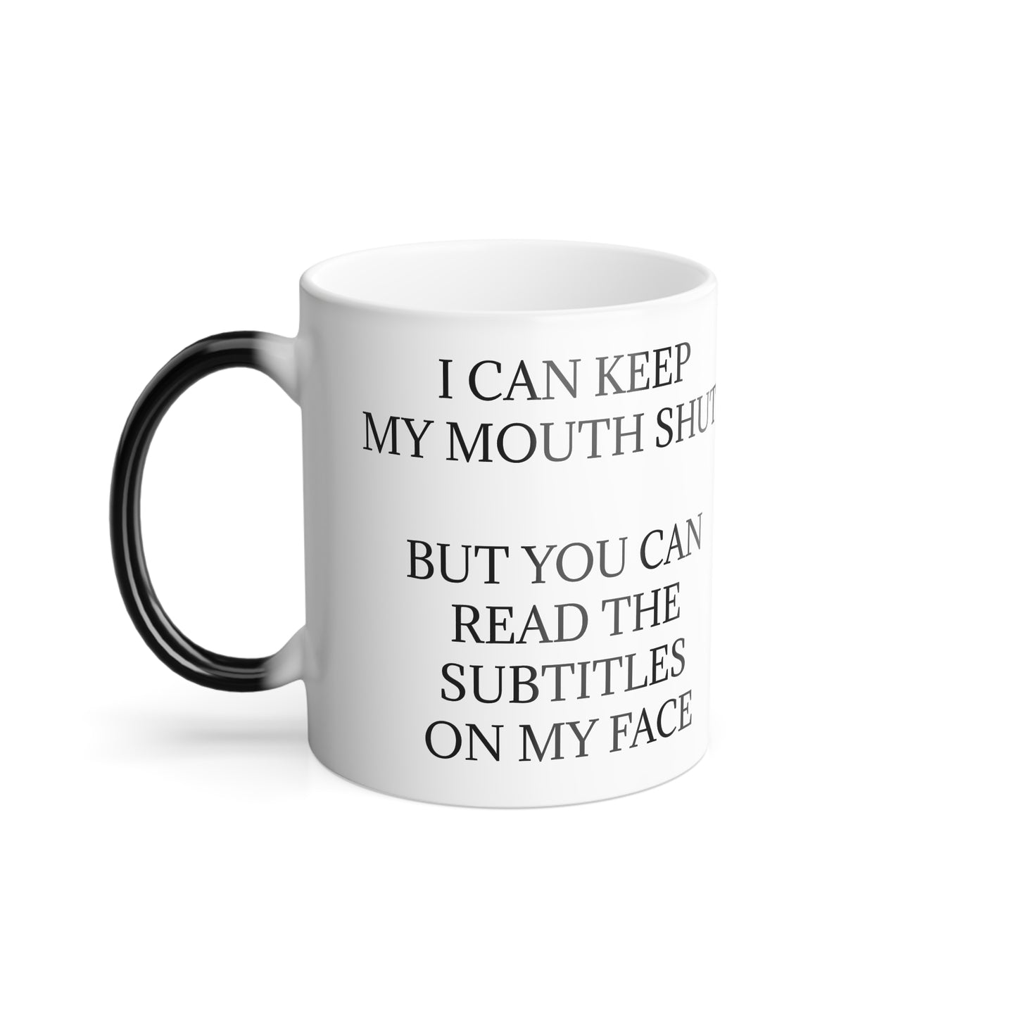 Subtitles Color Changing Mug