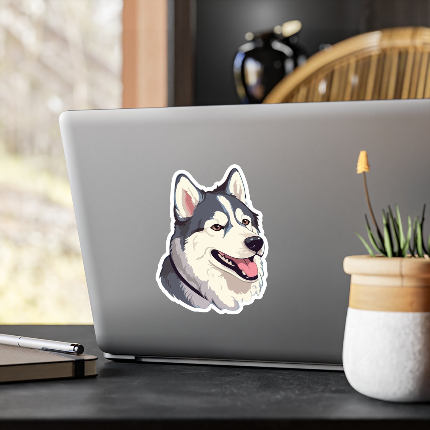 Malamute Head Vinyl Decal