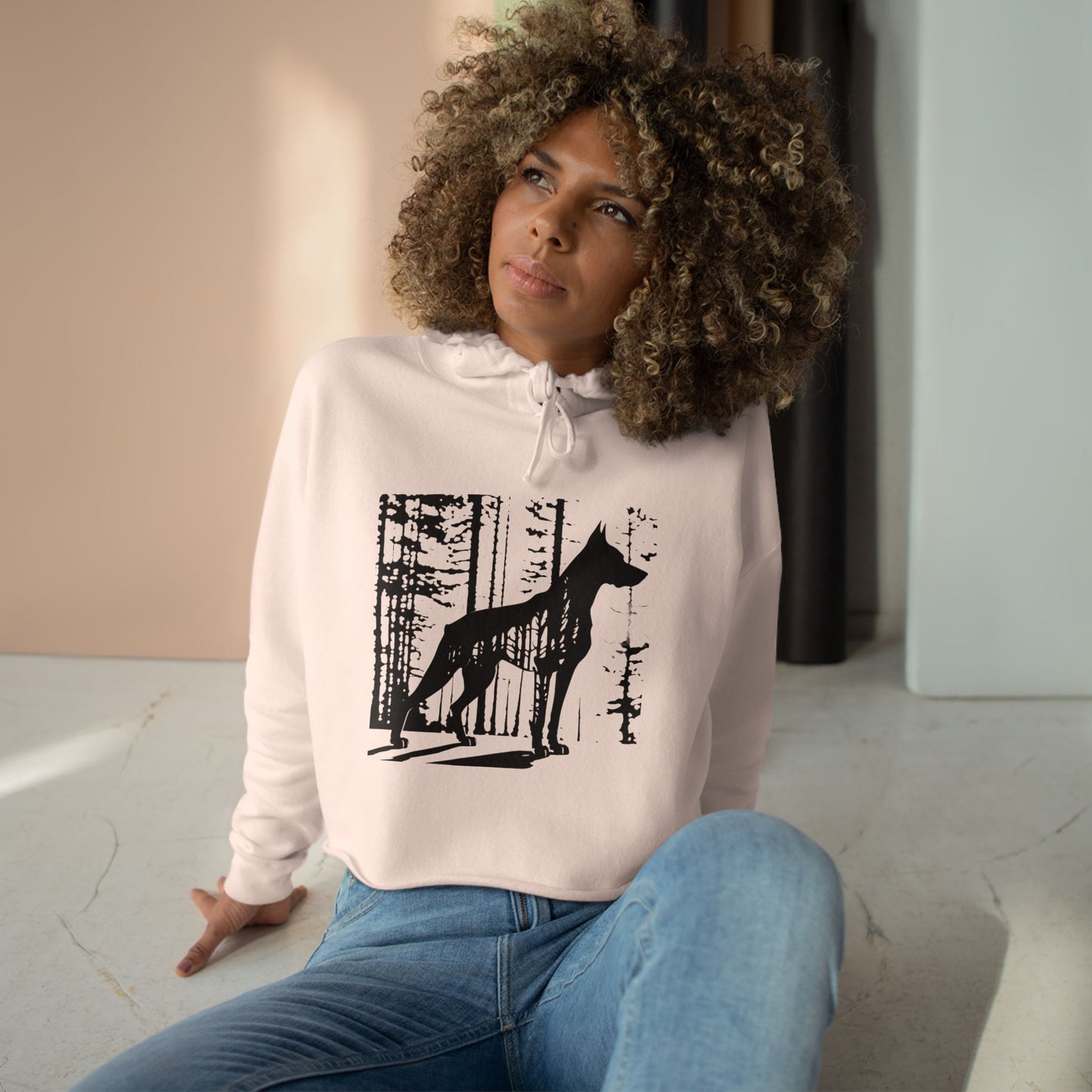 Guardian Of The Forest Women's Crop Hoodie