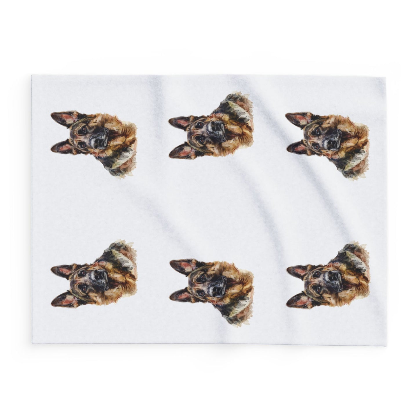 German Shepherd Head Arctic Fleece Blanket