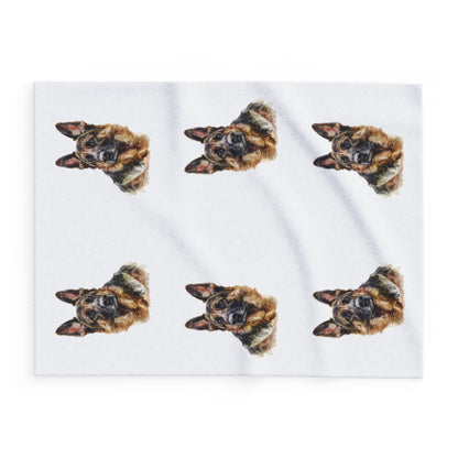 German Shepherd Head Arctic Fleece Blanket