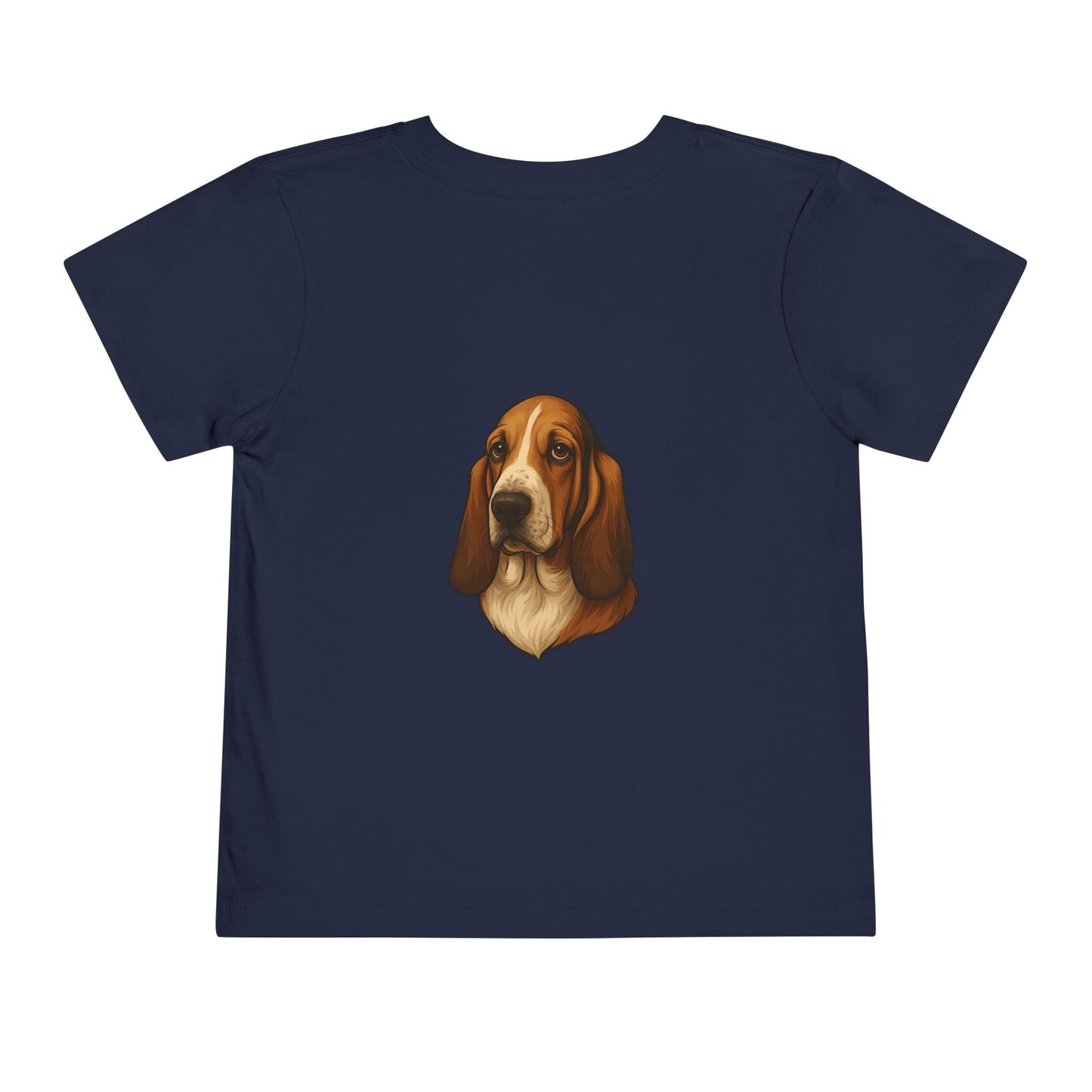 Basset Hound Head Toddler Unisex Short Sleeve Crewneck Tee
