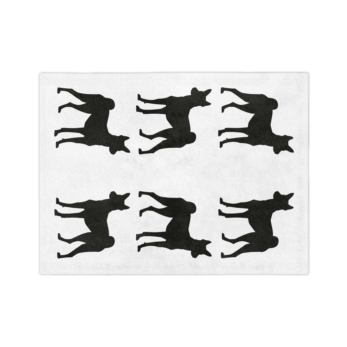 Basenji Silhouette Velveteen Microfiber Blanket