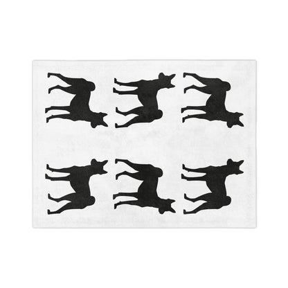 Basenji Silhouette Velveteen Microfiber Blanket