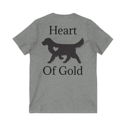 Heart Of Gold Unisex Short Sleeve V-Neck Tee