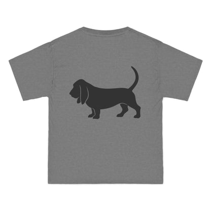 Basset Hound Silhouette Men's Short-Sleeve Crewneck Tee