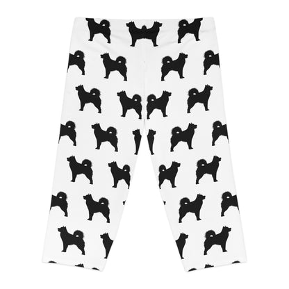 Malamute Silhouette Women's Capri Leggings