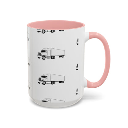 Semi Truck 2-Tone Coffee Mug