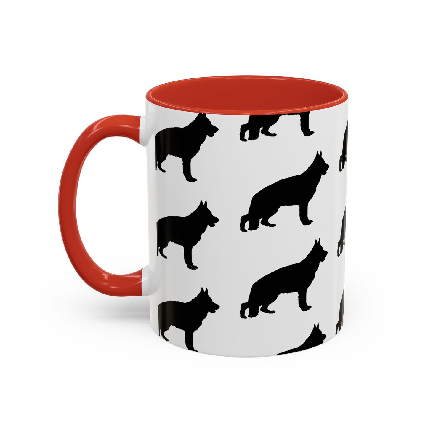 German Shepherd Silhouette 2-Tone Coffee Mug