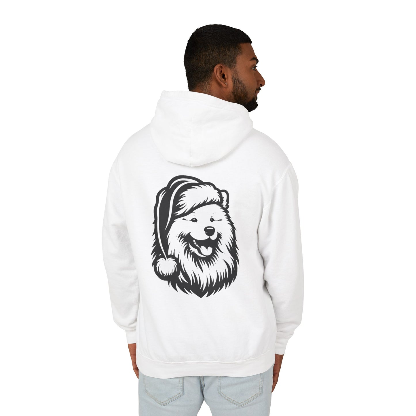 Santa Paws Samoyed Unisex Lightweight Hoodie