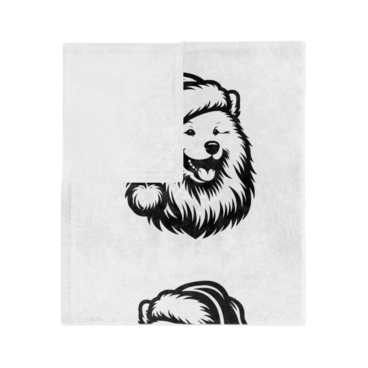 Santa Paws Samoyed Velveteen Microfiber Blanket