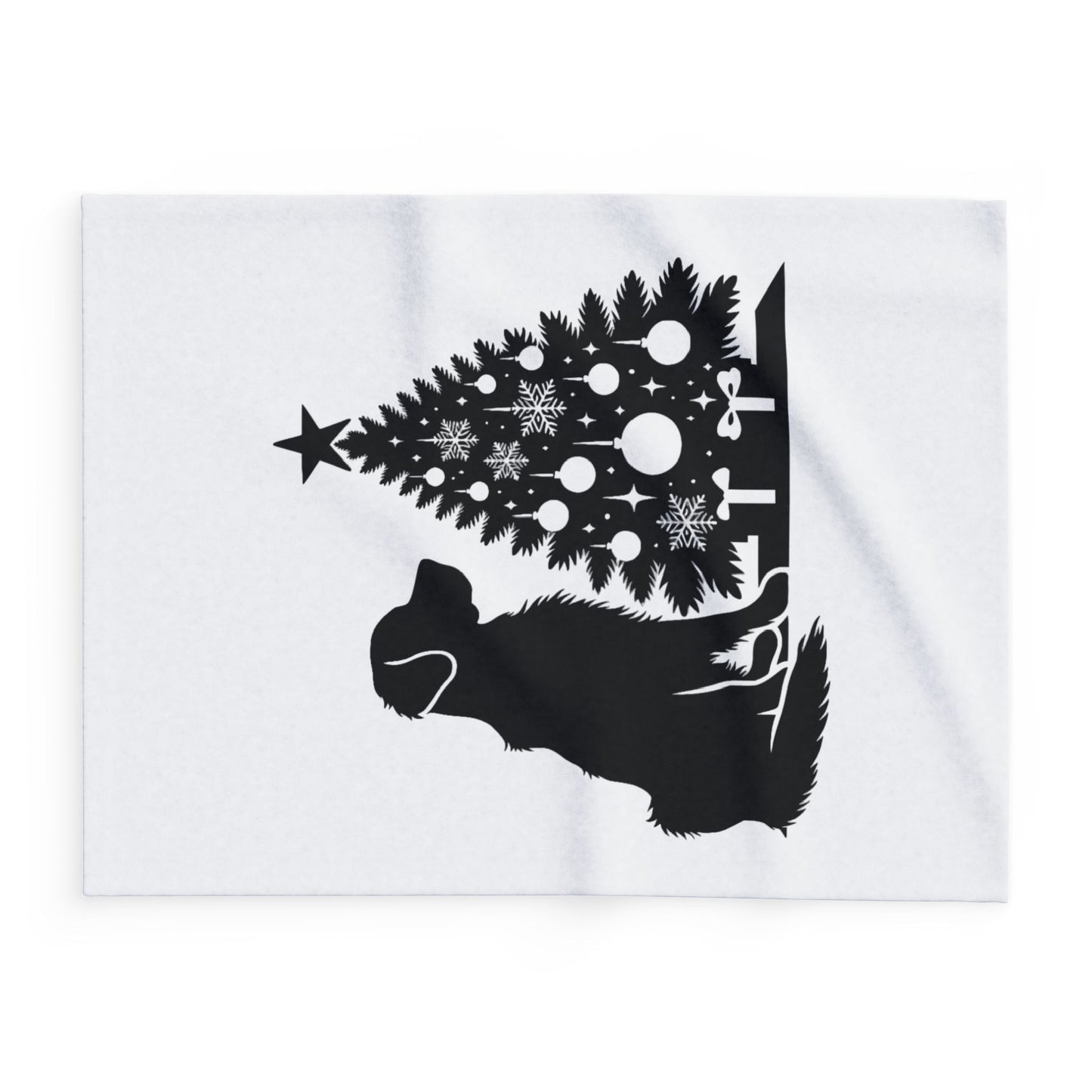 Golden Christmas Tree Arctic Fleece Blanket