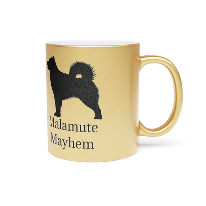 Malamute Mayhem Metallic Coffee Mug