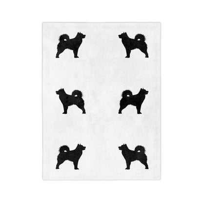 Malamute Silhouette Velveteen Microfiber Blanket