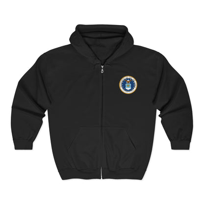 US Air Force Unisex Full Zip Hoodie