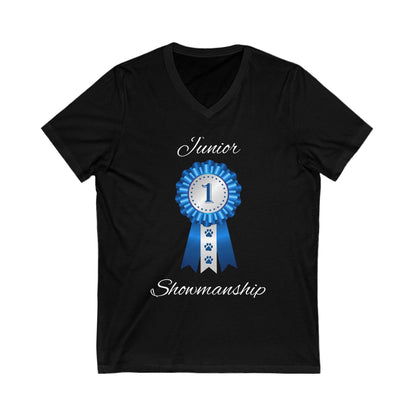 Junior Showmanship Unisex Short Sleeve V-Neck Tee