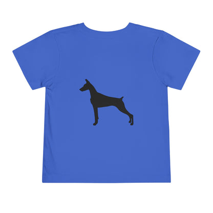 Doberman Silhouette Toddler Unisex Short Sleeve Crewneck Tee