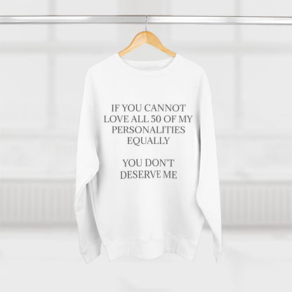 50 Personalities Unisex Crewneck Sweatshirt