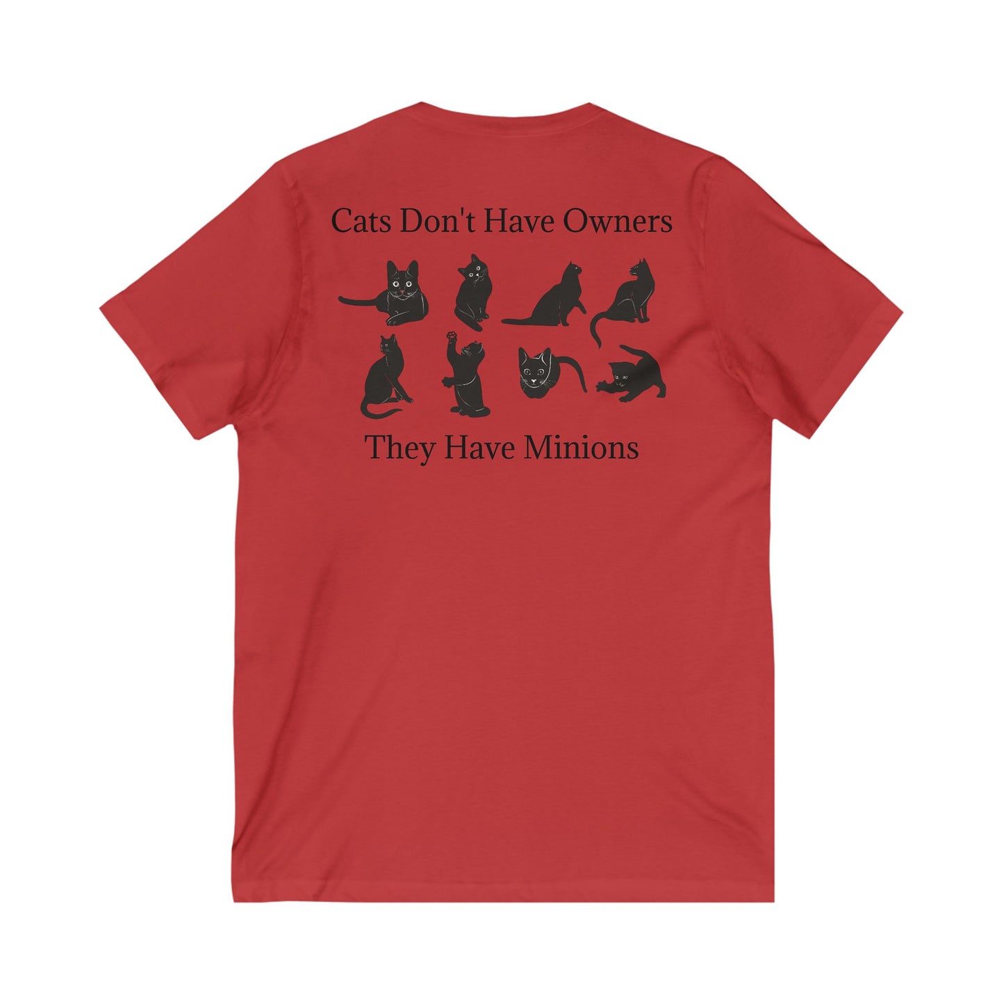 Cat Minions Unisex Short Sleeve V-Neck Tee