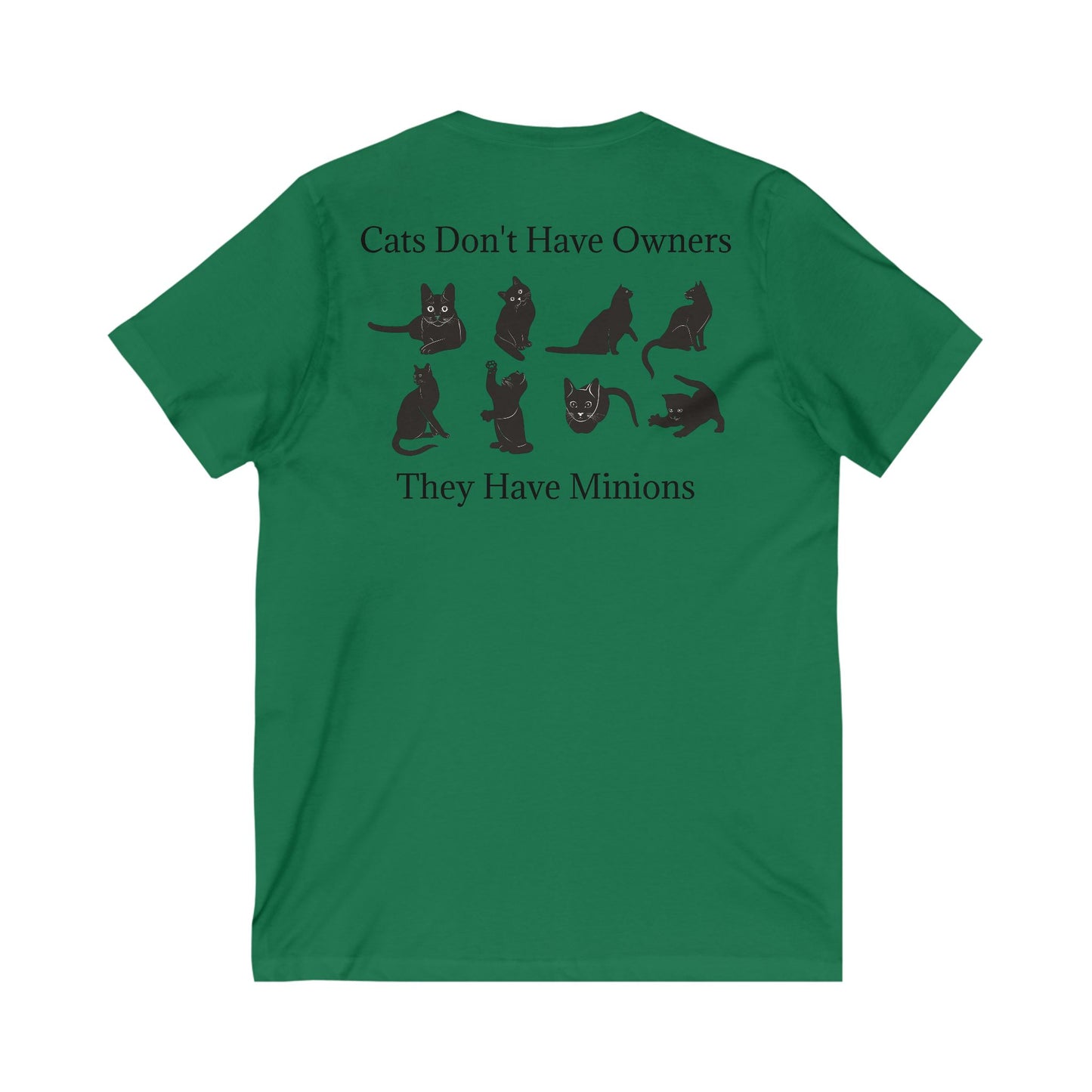Cat Minions Unisex Short Sleeve V-Neck Tee