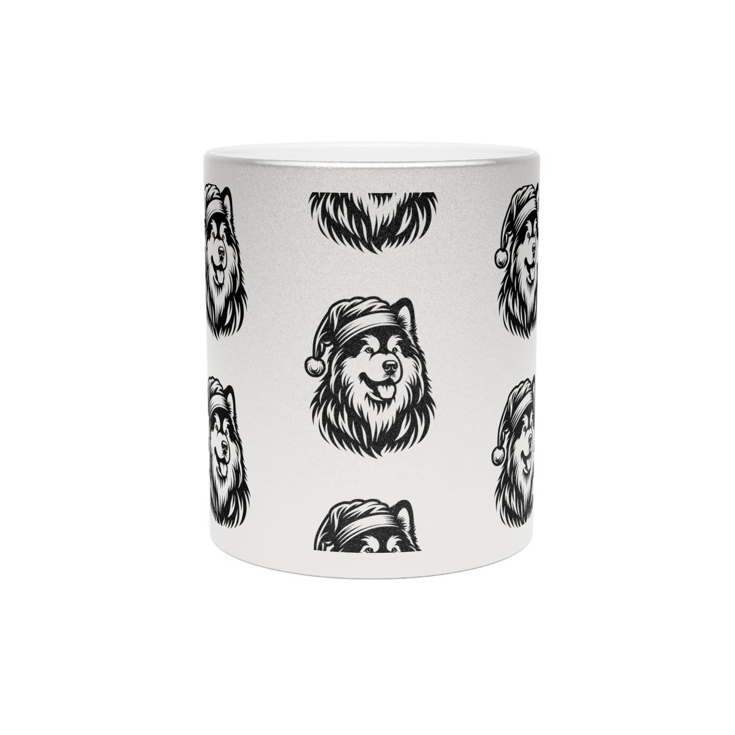 Santa Paws Malamute Metallic Coffee Mug