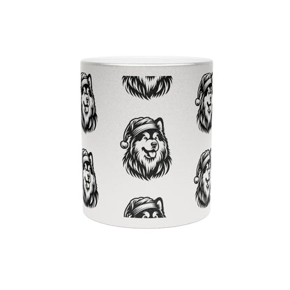 Santa Paws Malamute Metallic Coffee Mug