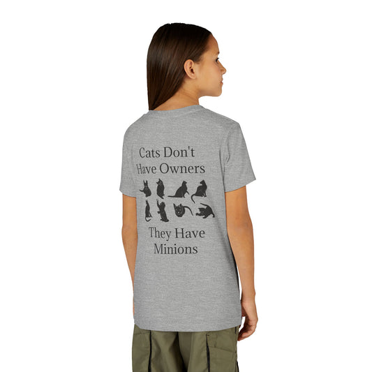 Cat Minions Youth Unisex Short Sleeve Crewneck Tee