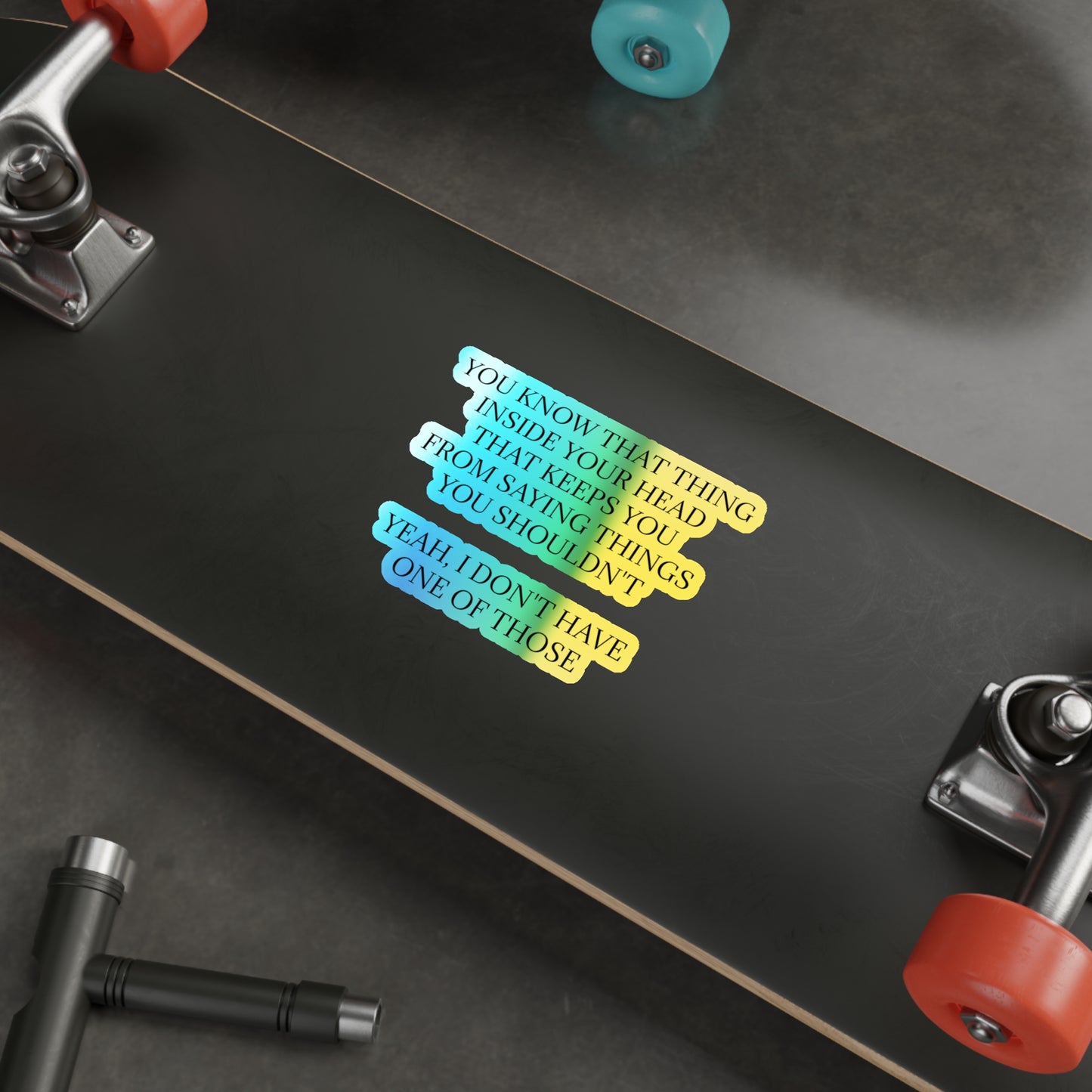 No Filter Holographic Sticker