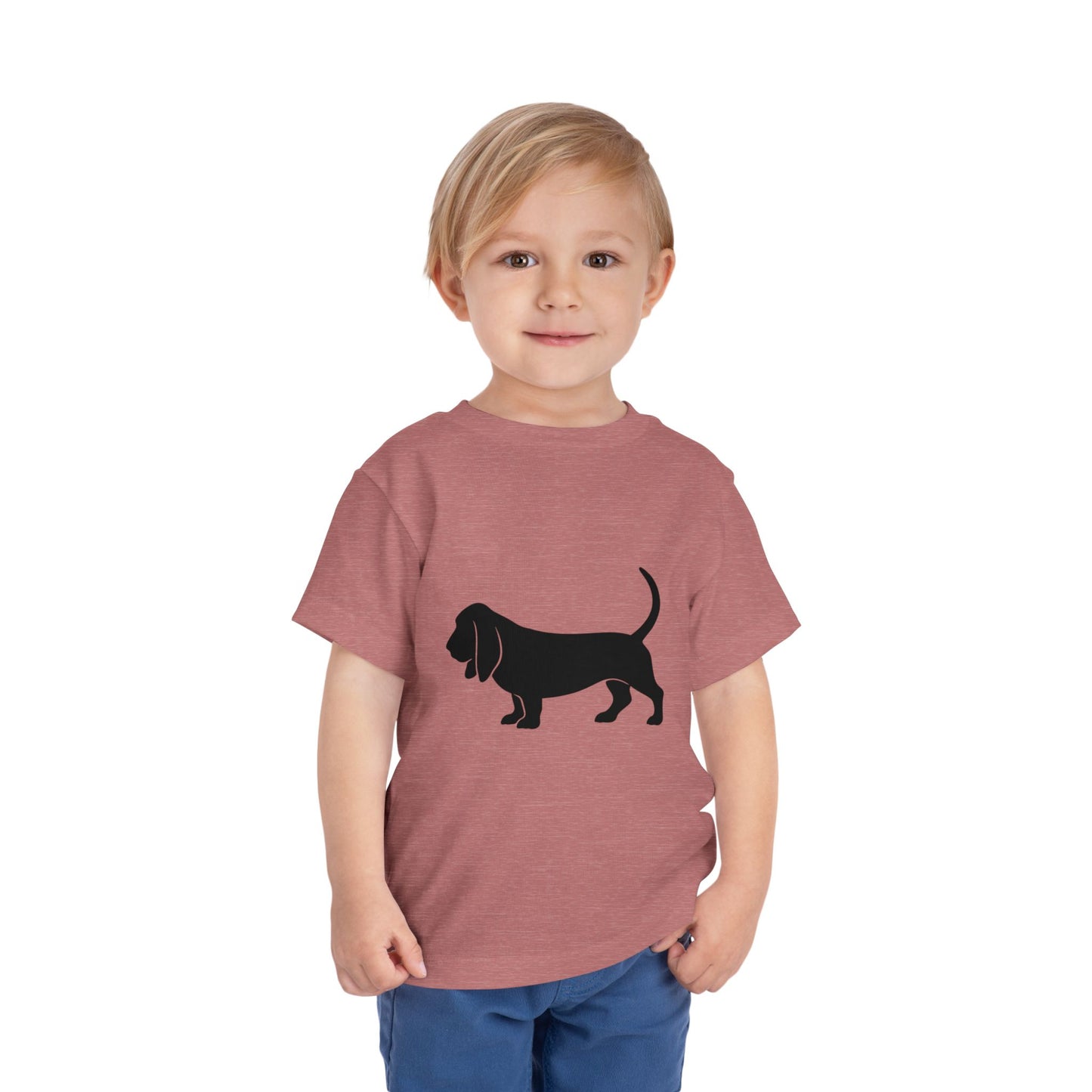 Basset Hound Toddler Unisex Short Sleeve Crewneck Tee
