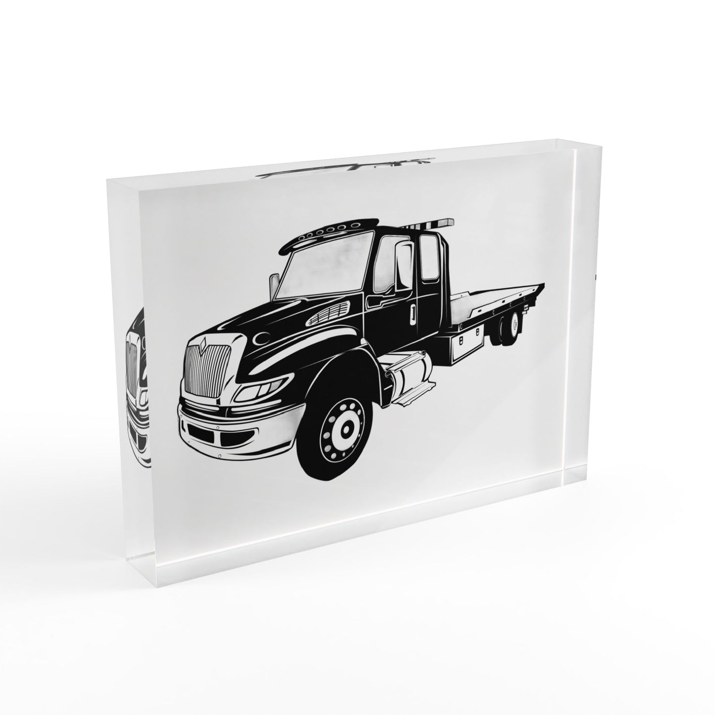 Flatbed Tow Truck Acrylic Photo Block