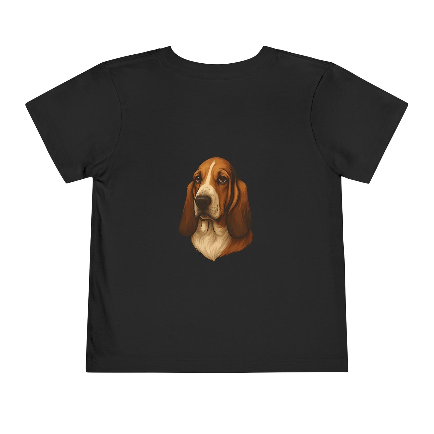 Basset Hound Head Toddler Unisex Short Sleeve Crewneck Tee