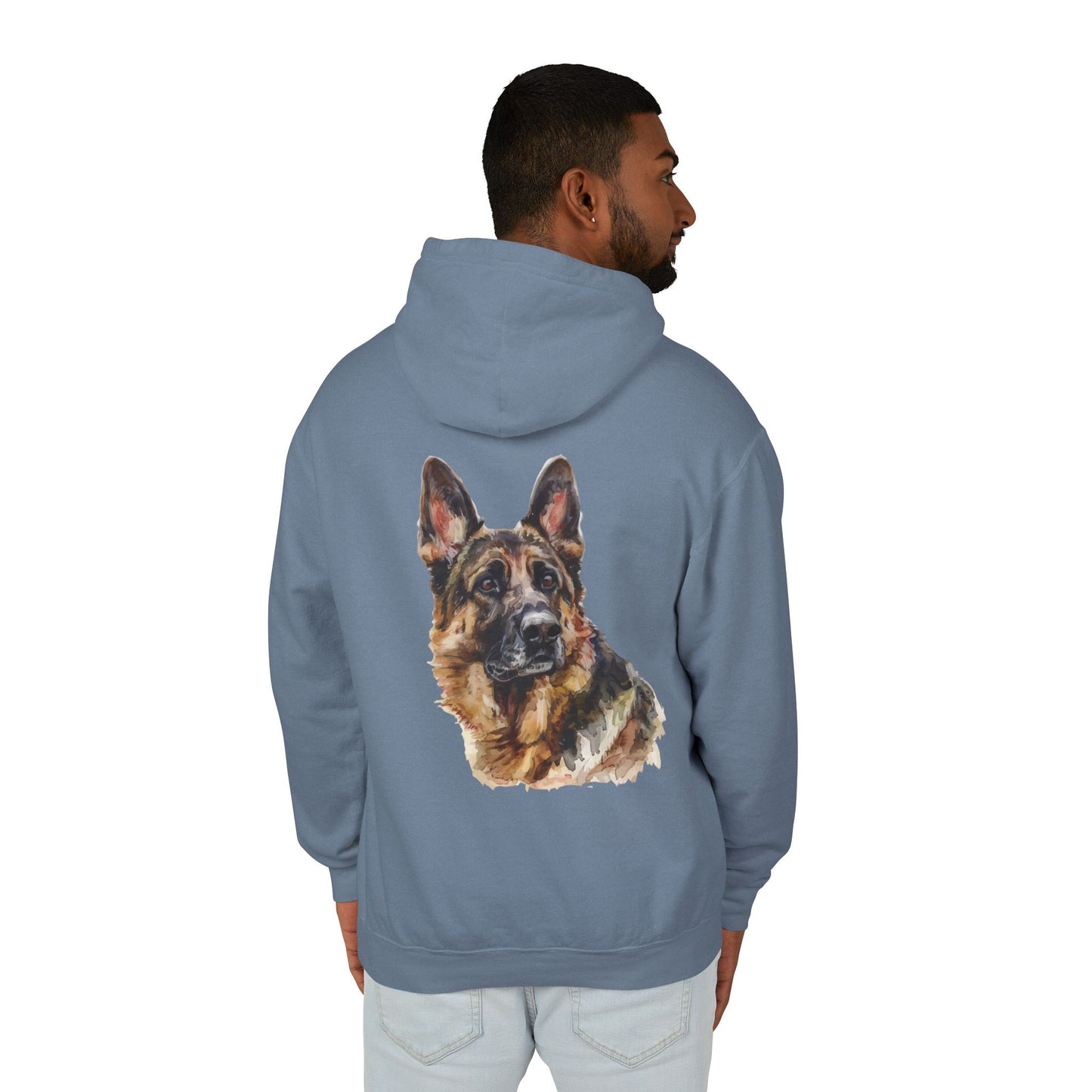 German Shepherd Head Unisex Lightweight Hoodie