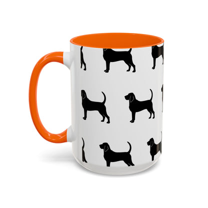 Bloodhound Silhouette 2-Tone Coffee Mug