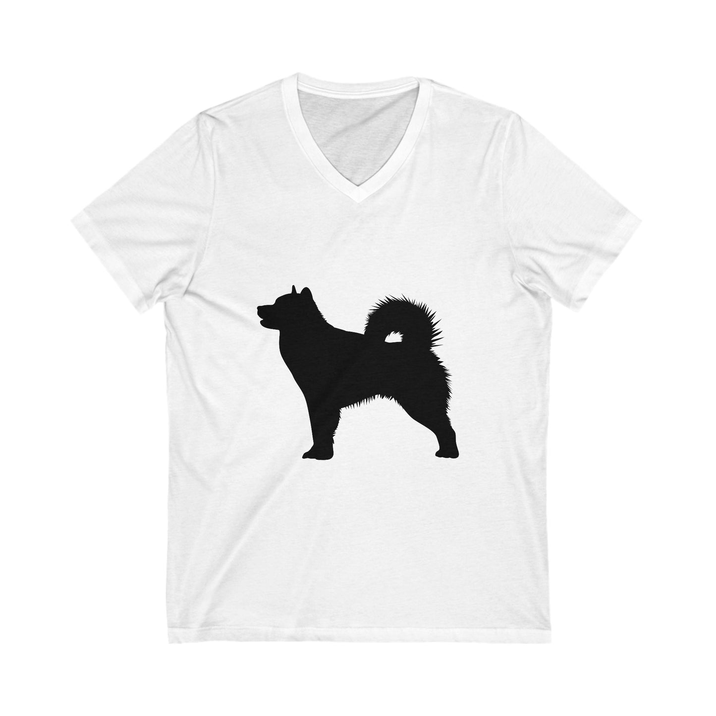 Malamute Silhouette Unisex Short Sleeve V-Neck Tee