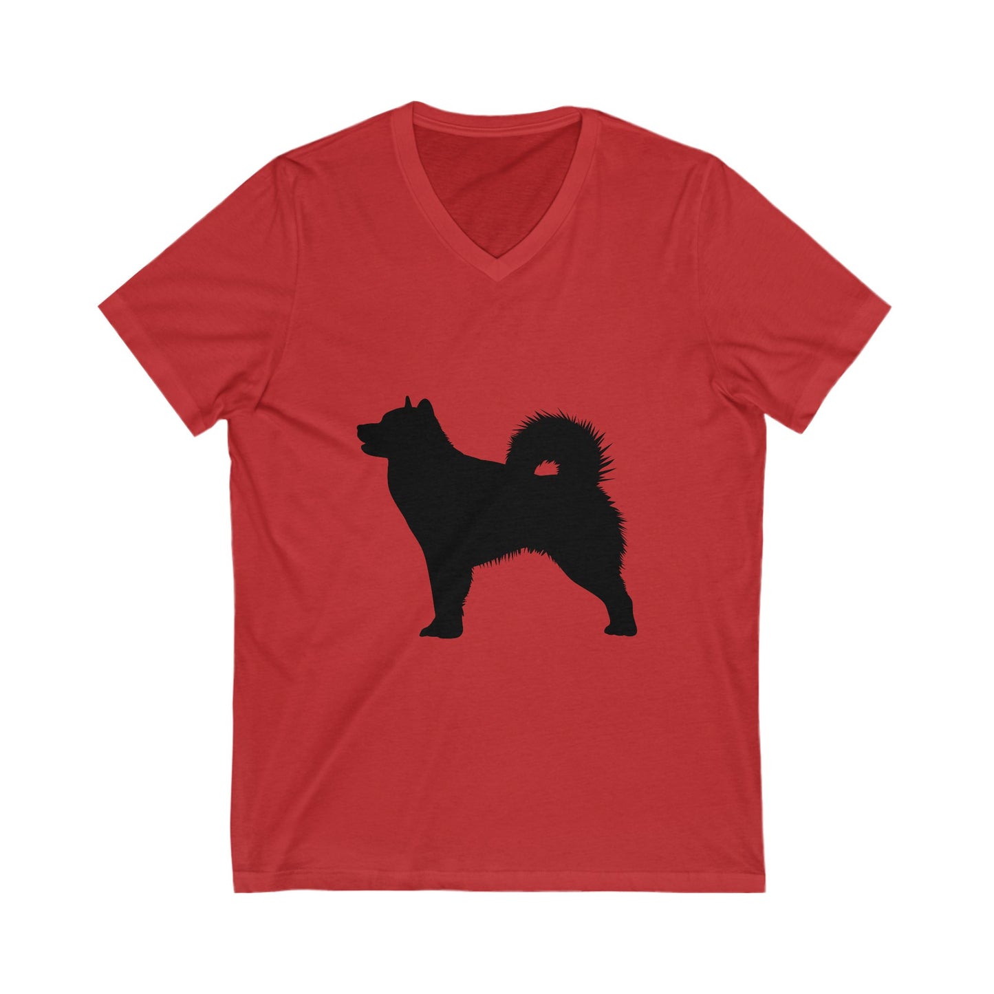Malamute Silhouette Unisex Short Sleeve V-Neck Tee