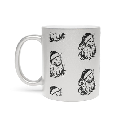 Santa Paws Cat Metallic Coffee Mug
