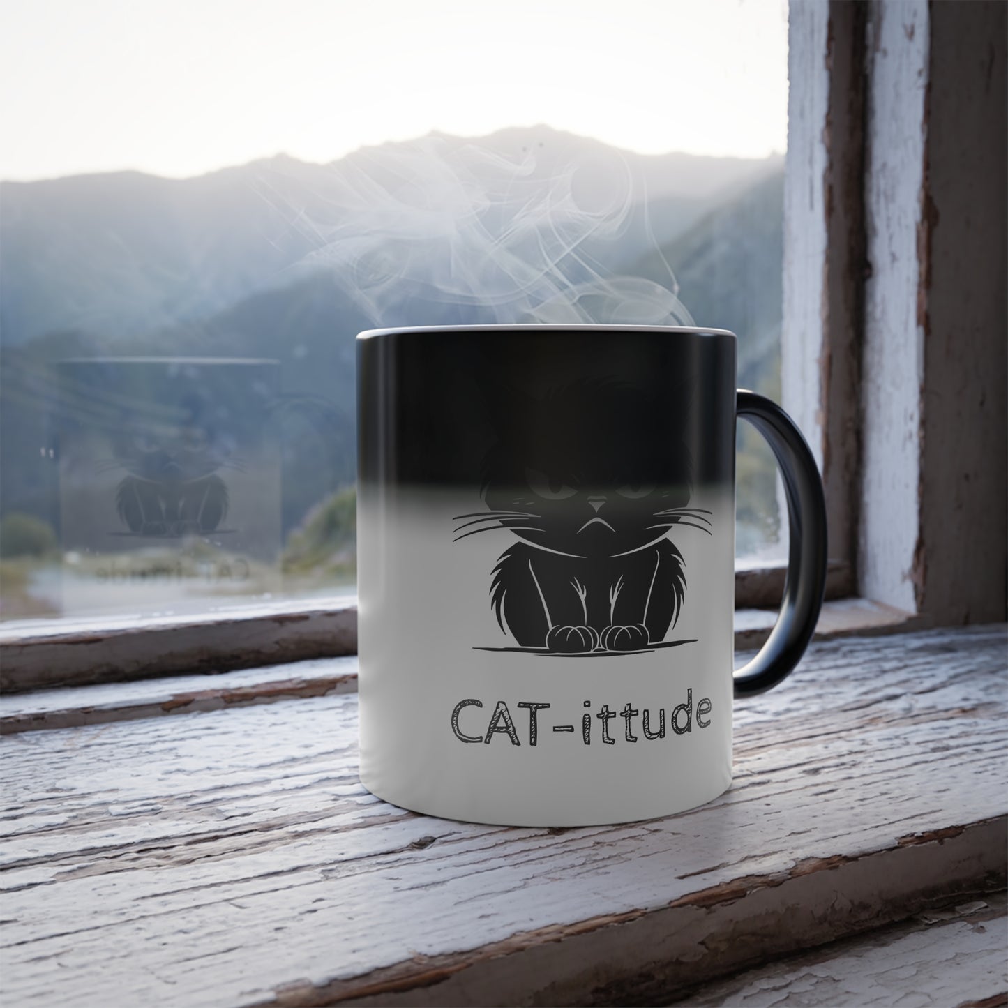 CAT-ittude Color Changing Mug
