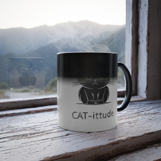CAT-ittude Color Changing Mug