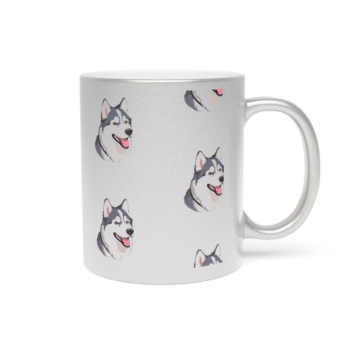 Malamute Head Metallic Coffee Mug