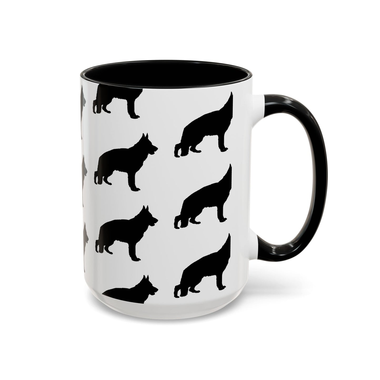 German Shepherd Silhouette 2-Tone Coffee Mug