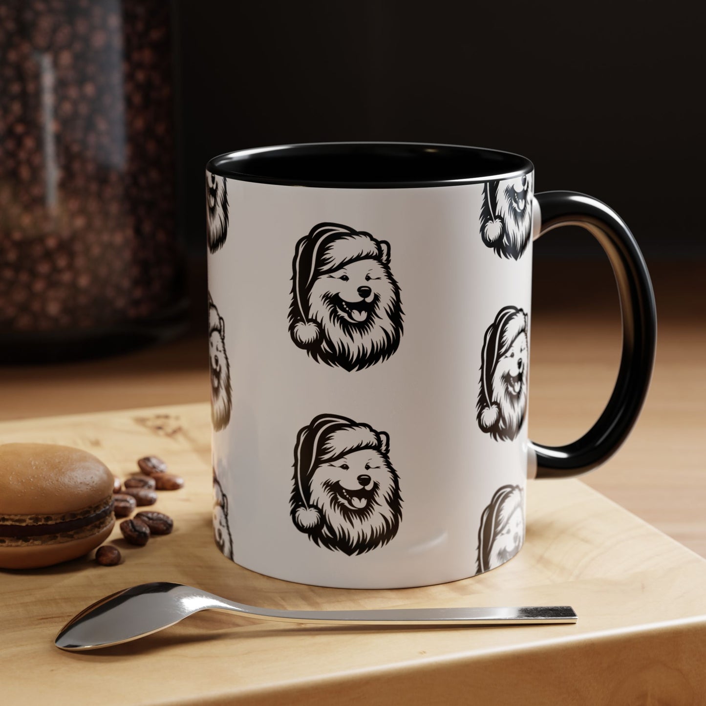 Santa Paws Samoyed 2-Tone Coffee Mug