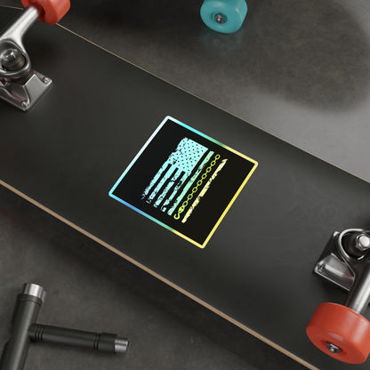 Thin Yellow Line Holographic Sticker