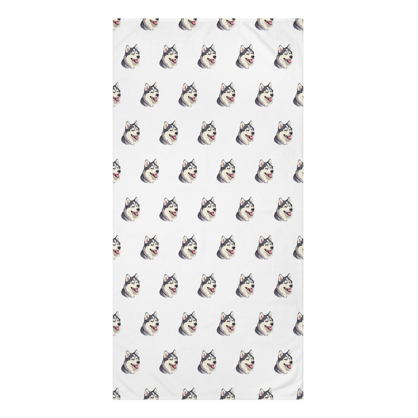 Malamute Head Mink-Cotton  Beach Towel