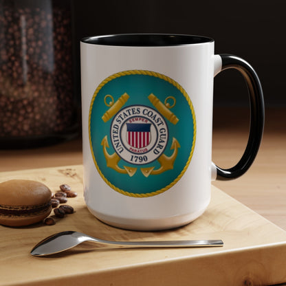 US Coast Guard 2-Tone Coffee Mug