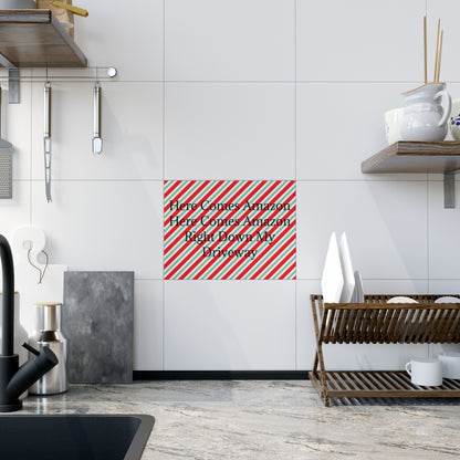 Here Comes Amazon Ceramic Photo Tile