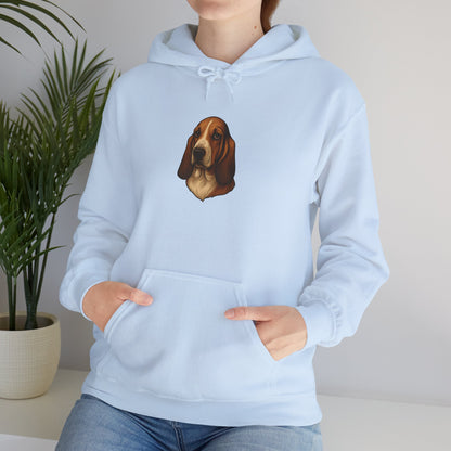 Basset Hound Head Unisex Hoodie