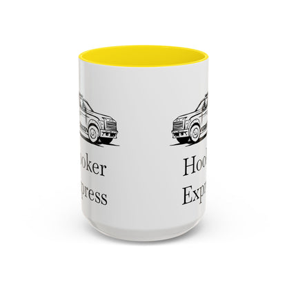 H**ker Express Wheel Lift Tow Truck 2-Tone Coffee Mug