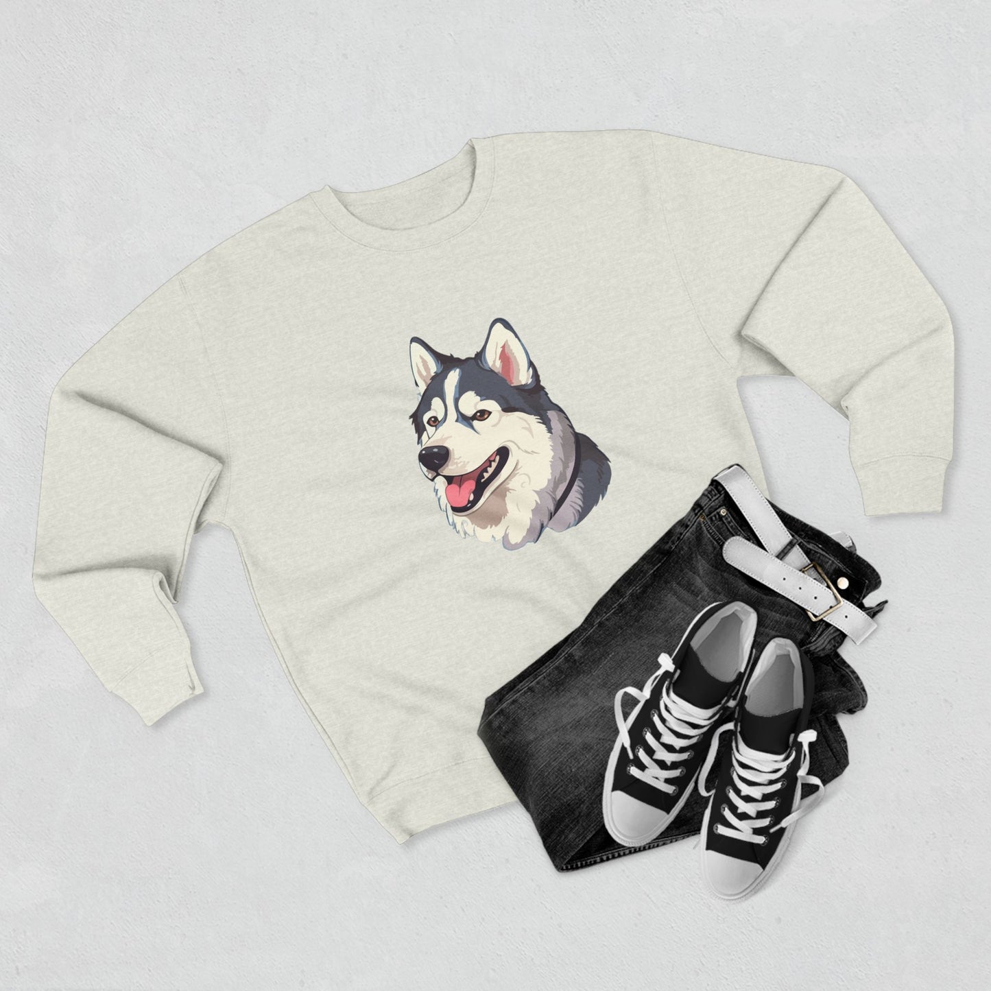 Malamute Head Unisex Crewneck Sweatshirt